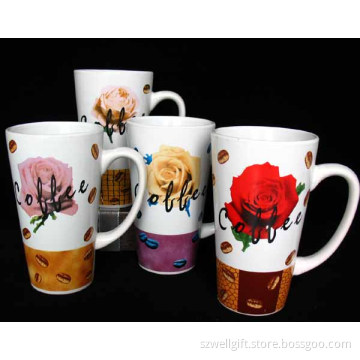 Ceramic Coffee Mug Cup 15oz V Shape (MUG061104C)